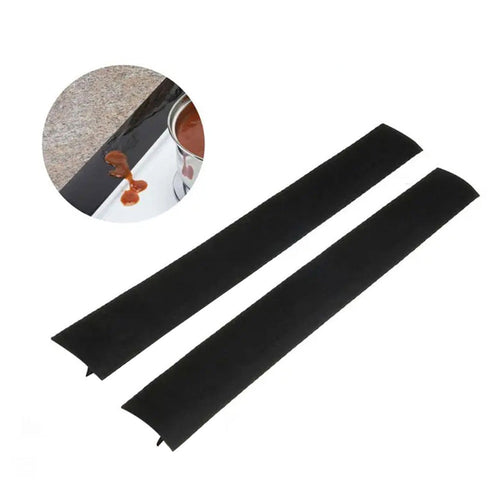 2x Kitchen Silicone Stove & Counter Gap Cover Oven Guard Spill Seal Slit Filler Suitable For Standard Counters