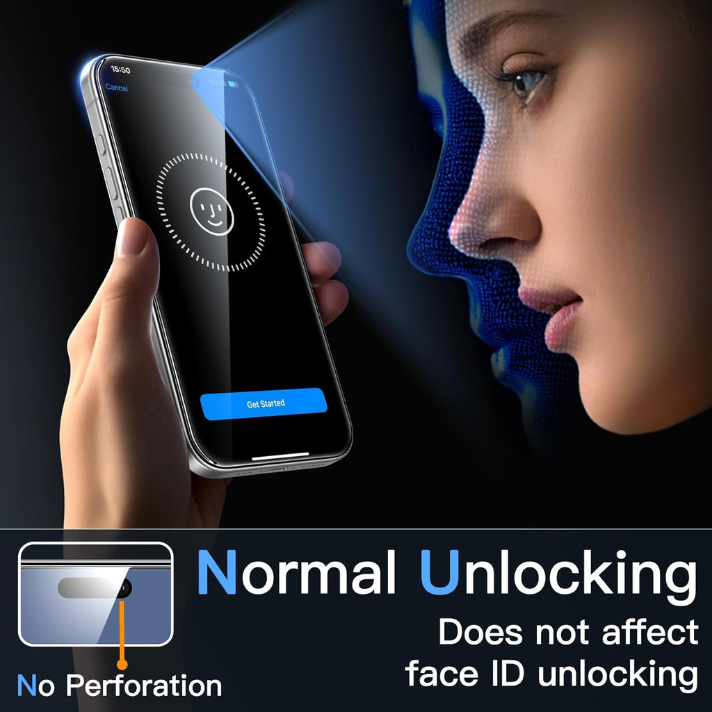 JETech Screen Protector for iPhone 17 6.3-Inch, Tempered Glass Film with Easy Installation Tool, 9H Hardness, Case-Friendly, 3-Pack