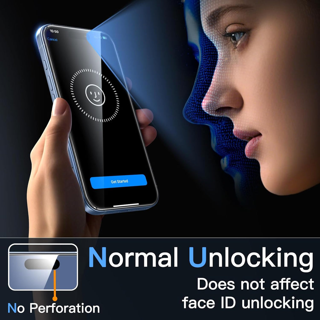 JETech Screen Protector for iPhone 17 6.3-Inch, Tempered Glass Film with Easy Installation Tool, 9H Hardness, Case-Friendly, 3-Pack