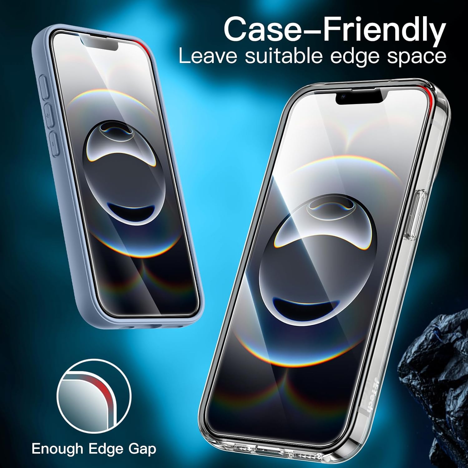 JETech Screen Protector for iPhone 17 6.3-Inch, Tempered Glass Film with Easy Installation Tool, 9H Hardness, Case-Friendly, 3-Pack