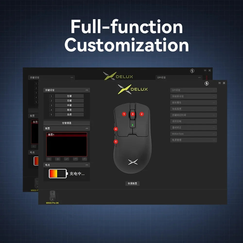 NNEOBA Wireless Gaming Mouse 8K Polling RGB Dock