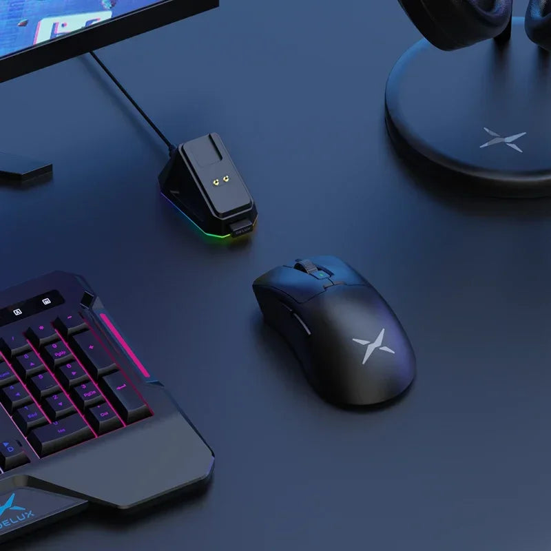NNEOBA Wireless Gaming Mouse 8K Polling RGB Dock