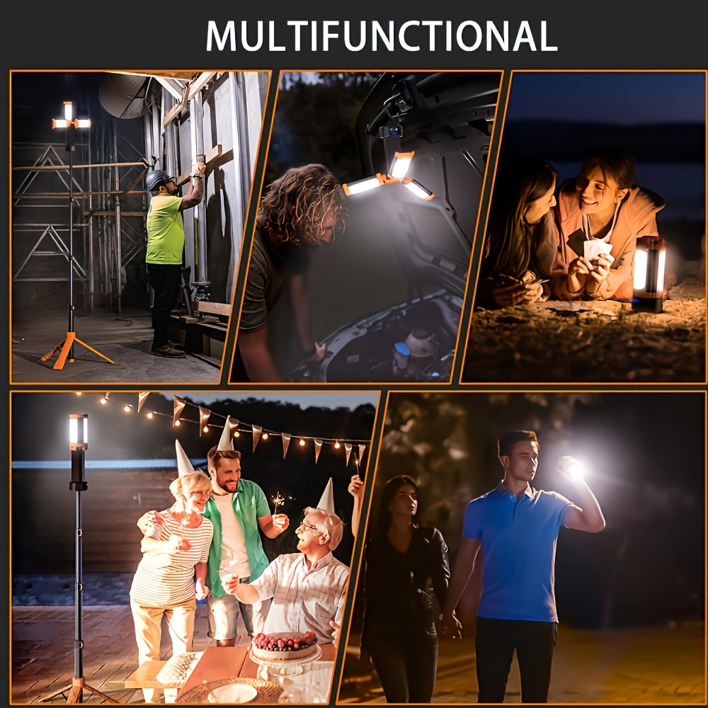 NNETM Rechargeable Work Light with Stand Portable Camping Lamp