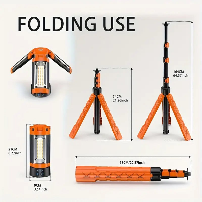 NNETM Rechargeable Work Light with Stand Portable Camping Lamp